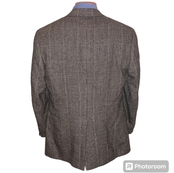 NWOT Mens Brooks Brothers 100% Camel Hair Houndstooth Glen Plaid Sport Coat 39R - Picture 2 of 16